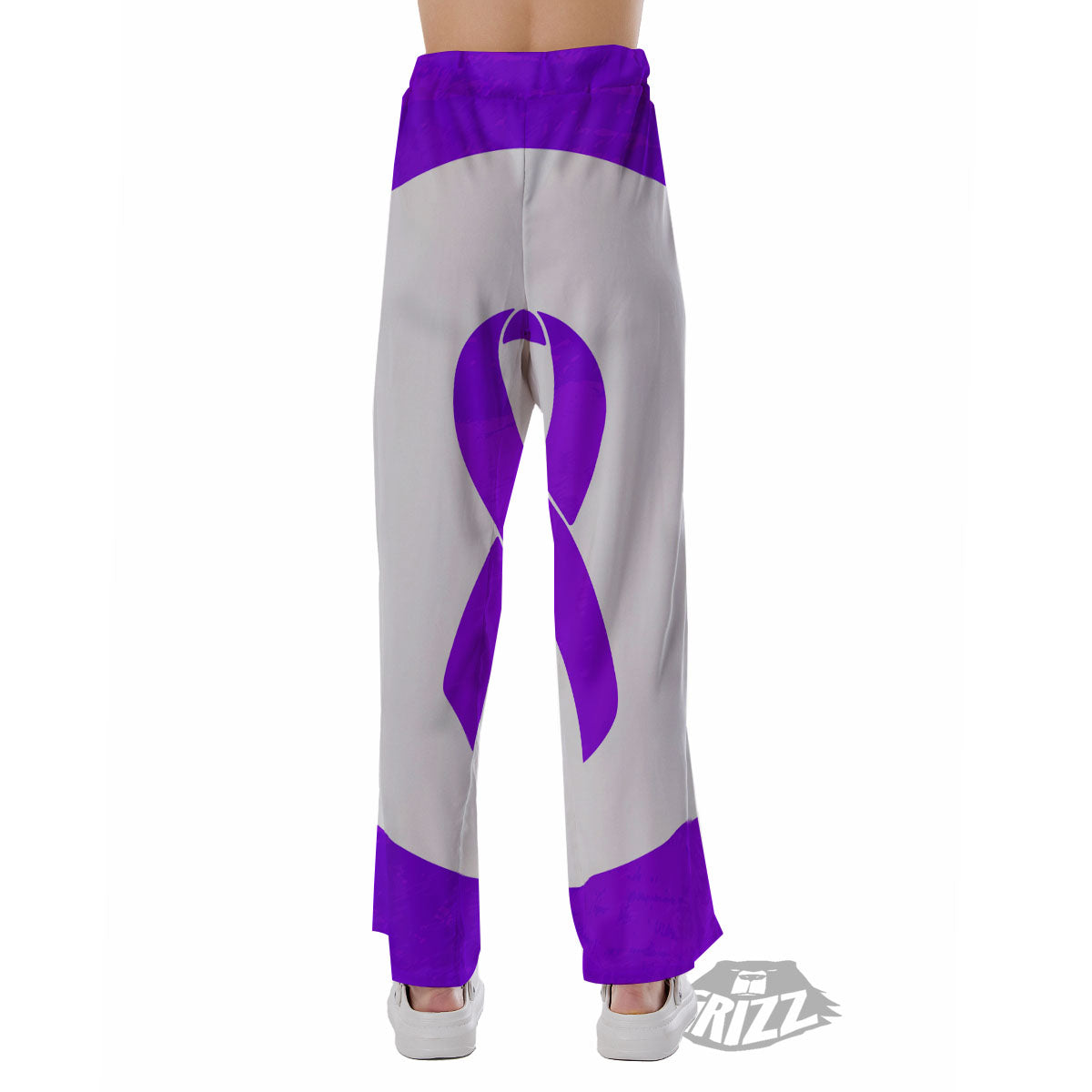 Cancer Awareness Ribbon Purple Print Pajama Pants-grizzshop
