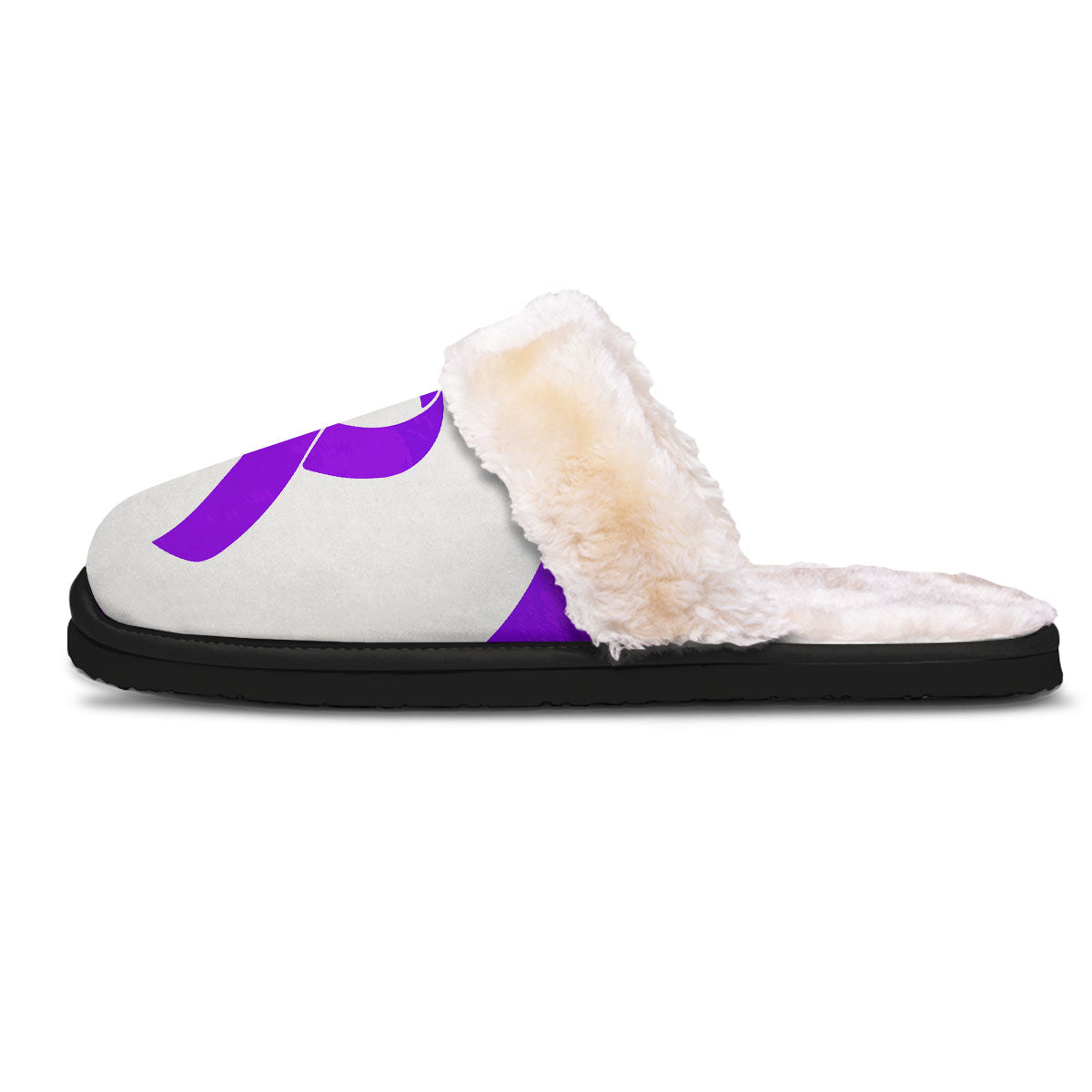 Cancer Awareness Ribbon Purple Print Slippers-grizzshop