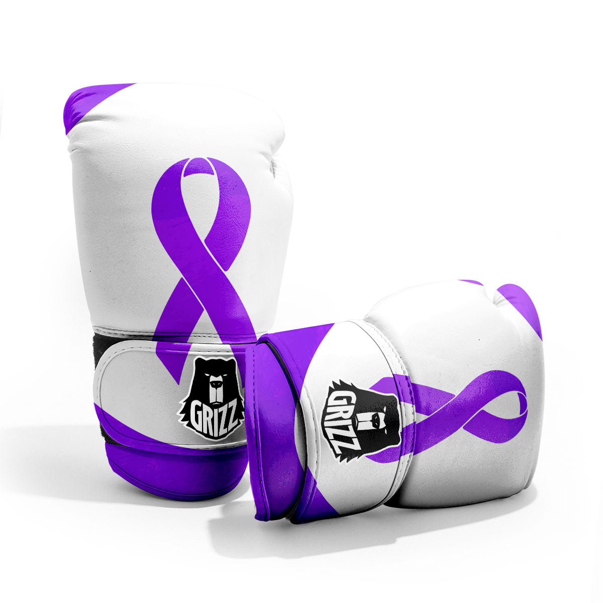 Cancer Awareness Ribbon Purple Print Pro Boxing Glove
