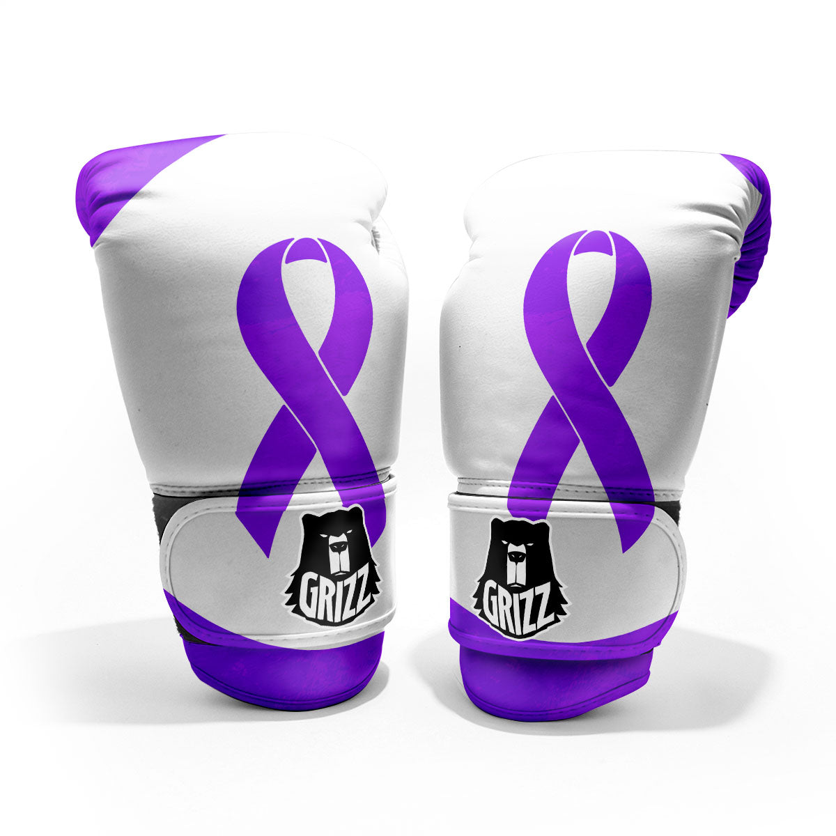 Cancer Awareness Ribbon Purple Print Pro Boxing Glove