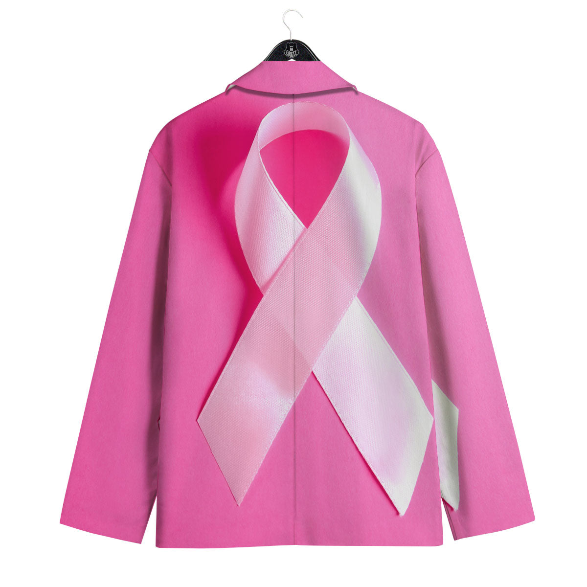 Cancer Breast Little Ribbon Print Men's Sport Coat-grizzshop