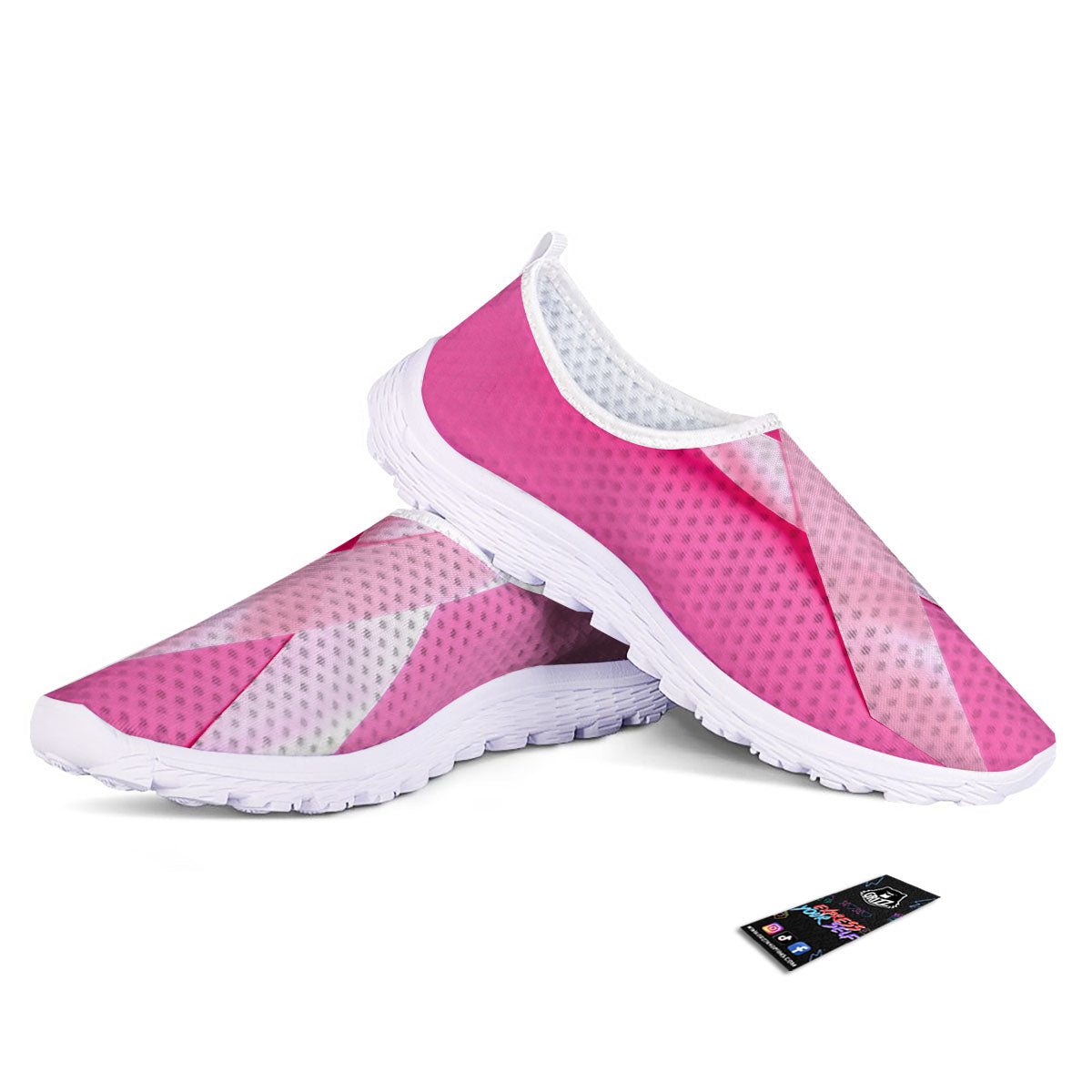 Cancer Breast Little Ribbon Print Nurse Shoes-grizzshop
