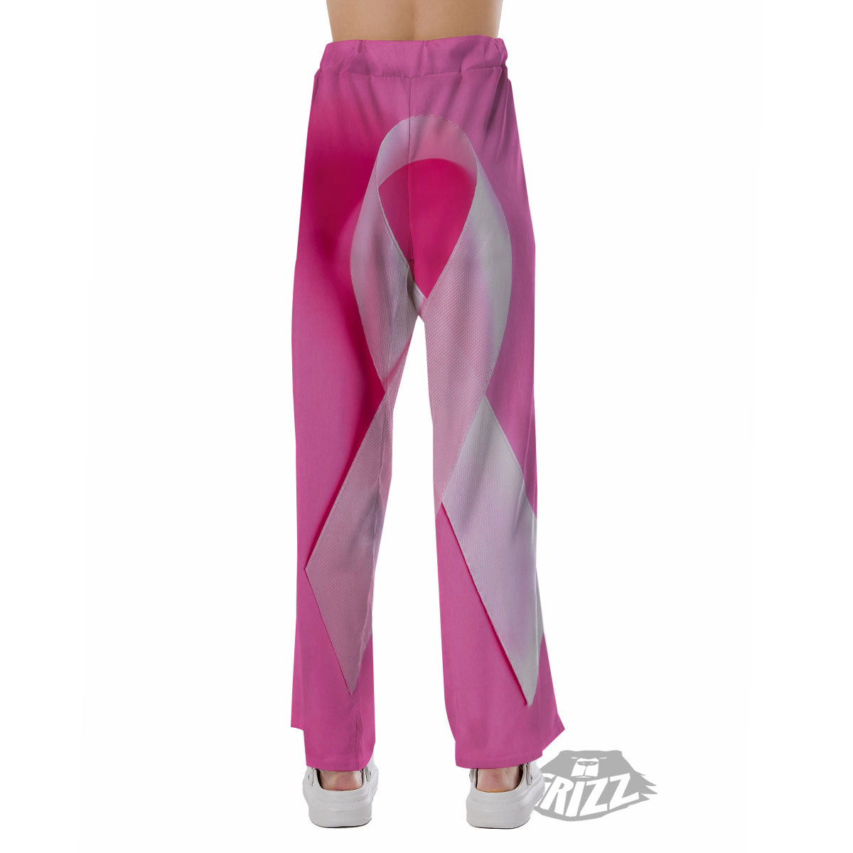 Cancer Breast Little Ribbon Print Pajama Pants-grizzshop