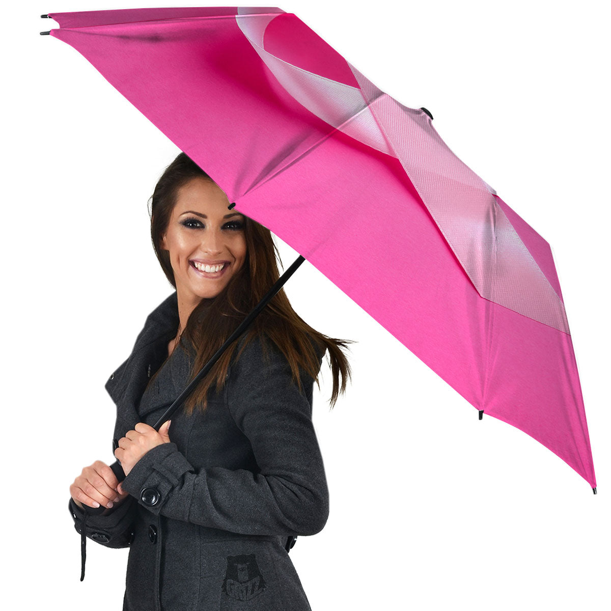 Cancer Breast Little Ribbon Print Umbrella-grizzshop