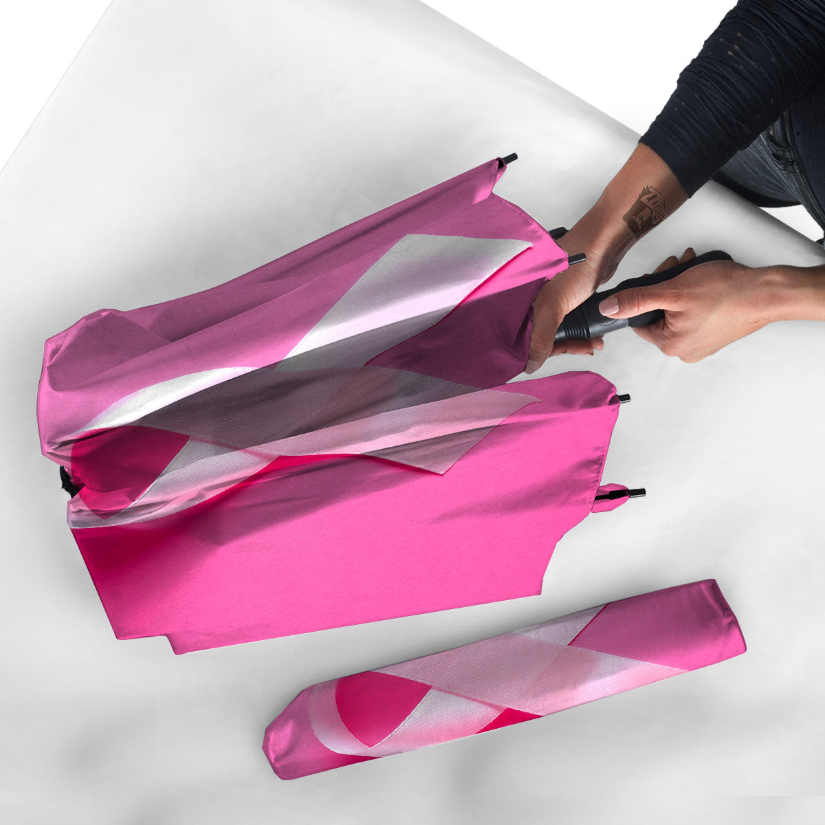 Cancer Breast Little Ribbon Print Umbrella-grizzshop