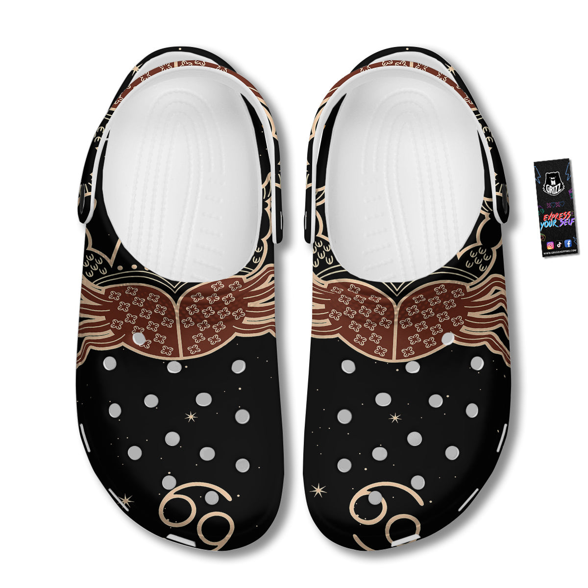 Cancer Constellation Print Clog-grizzshop