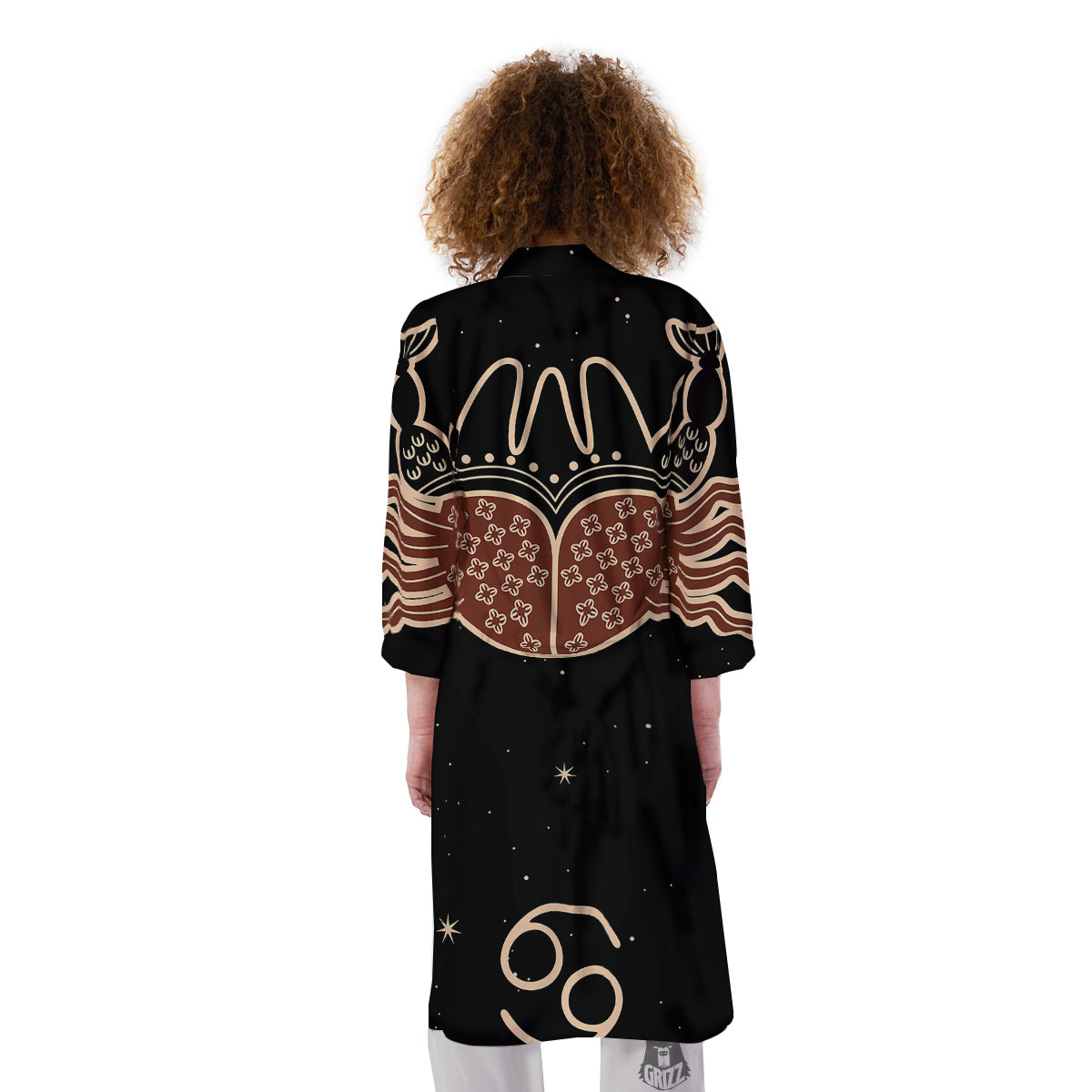 Cancer Constellation Print Kimono-grizzshop