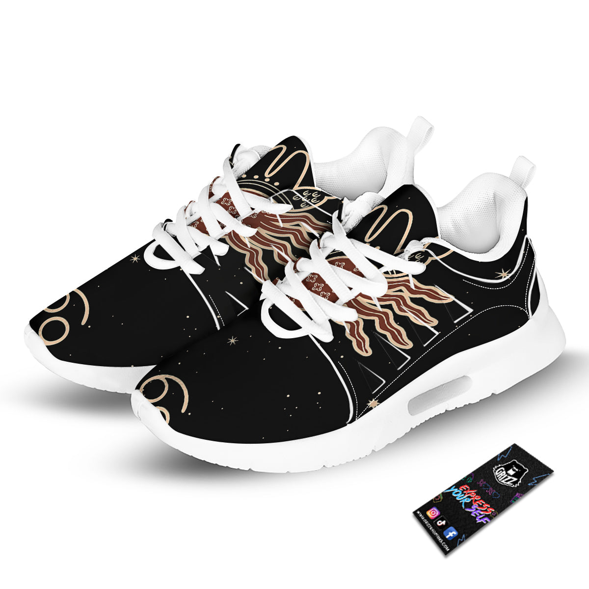 Cancer Constellation Print Tennis Shoes-grizzshop