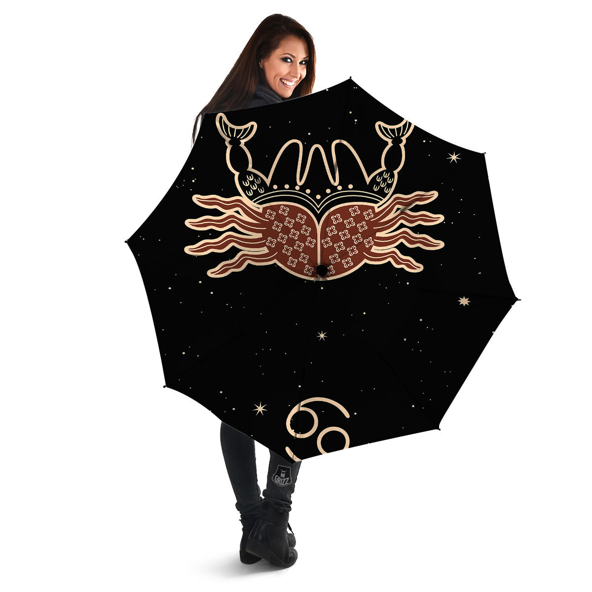 Cancer Constellation Print Umbrella-grizzshop