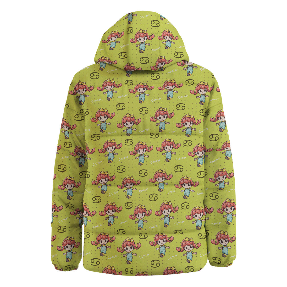 Cancer Cute Cartoon Print Pattern Down Jacket-grizzshop