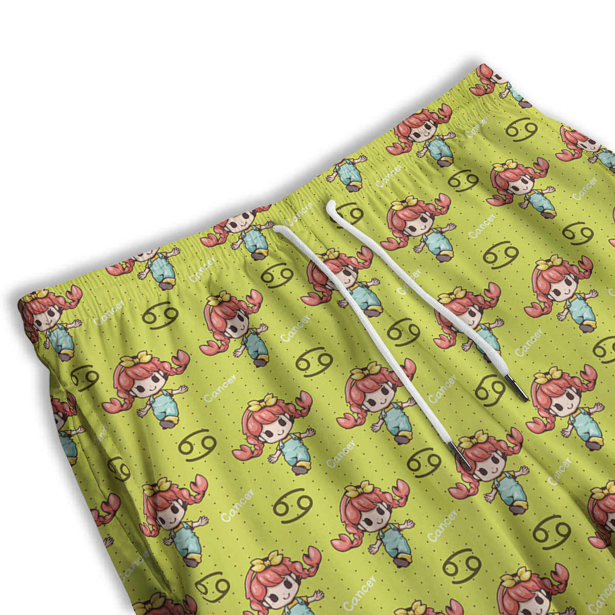 Burning Lava Print Men's Athletic Shorts