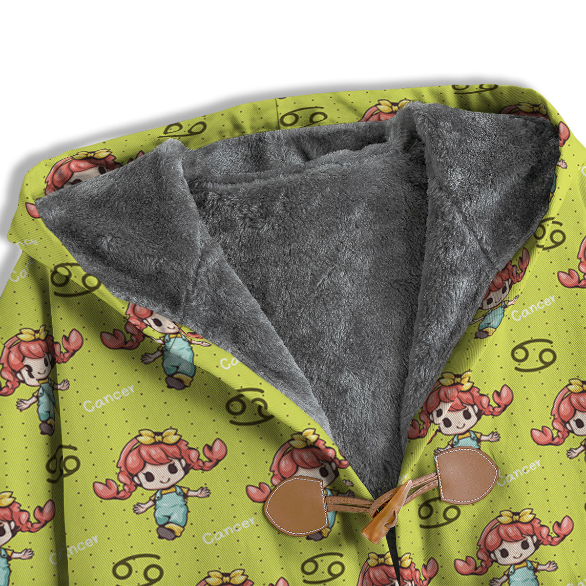 Cancer Cute Cartoon Print Pattern Men's Windbreaker Jacket-grizzshop