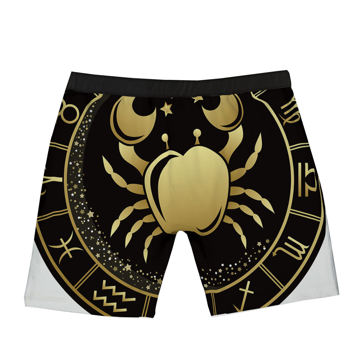 Cancer Sign Black And Gold Print Boxer Briefs-grizzshop