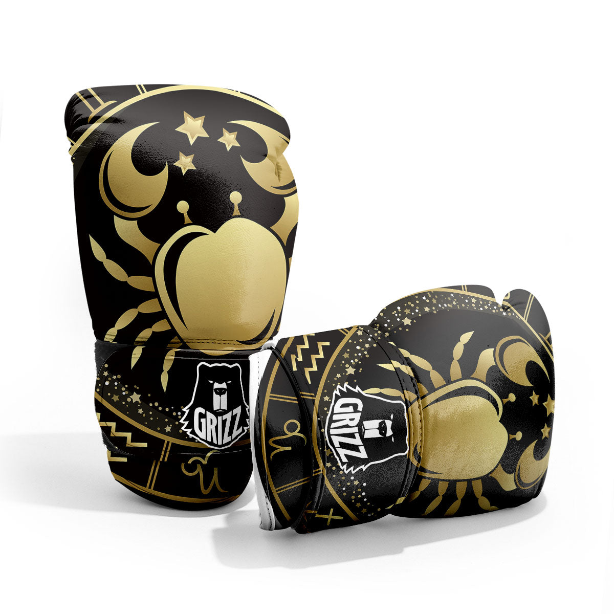 Cancer Sign Black And Gold Print Pro Boxing Glove