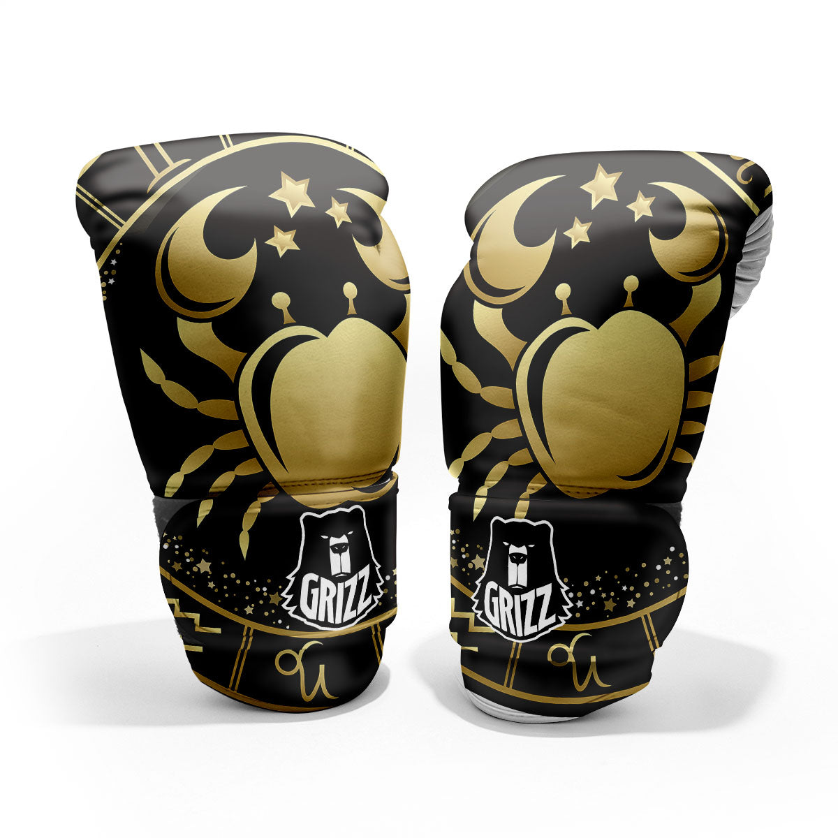 Cancer Sign Black And Gold Print Pro Boxing Glove