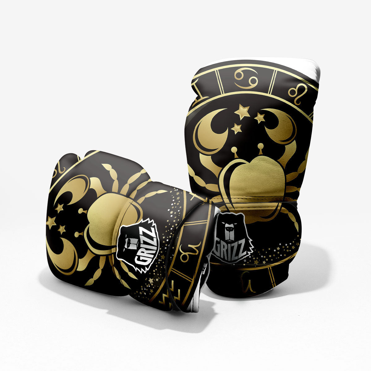 Cancer Sign Black And Gold Print Pro Boxing Glove