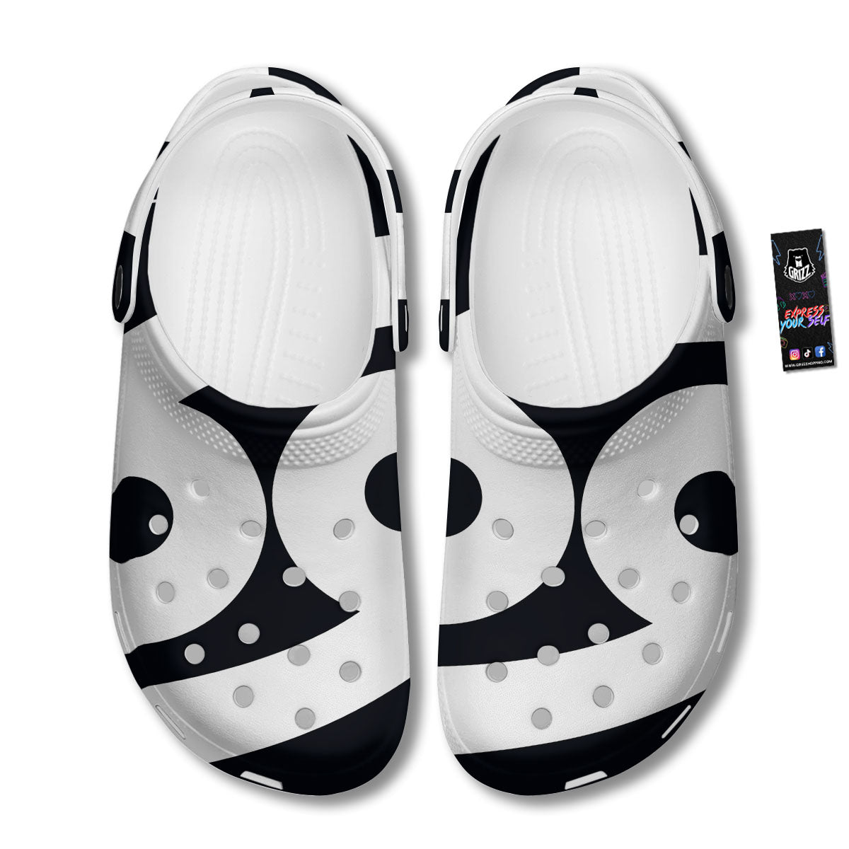 Cancer Sign White And Black Print Clog-grizzshop