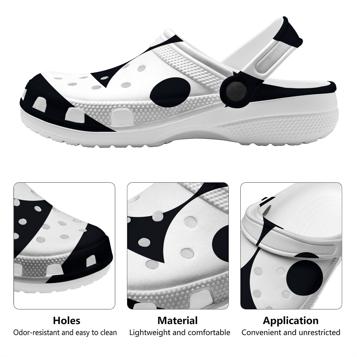 Cancer Sign White And Black Print Clog-grizzshop