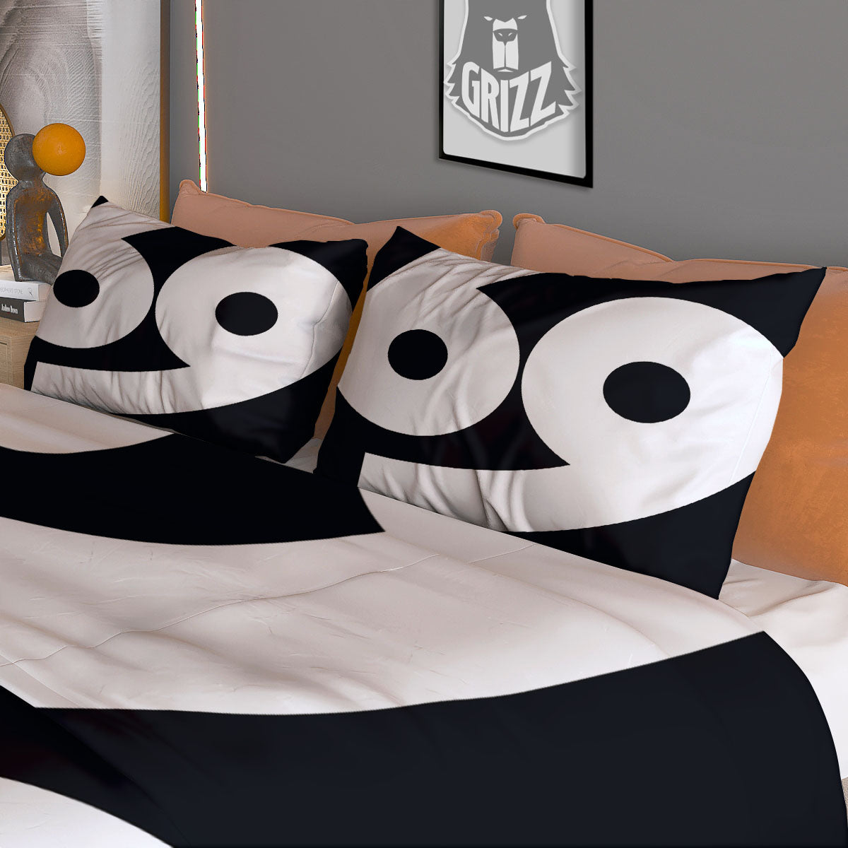 Cancer Sign White And Black Print Duvet Cover Bedding Set