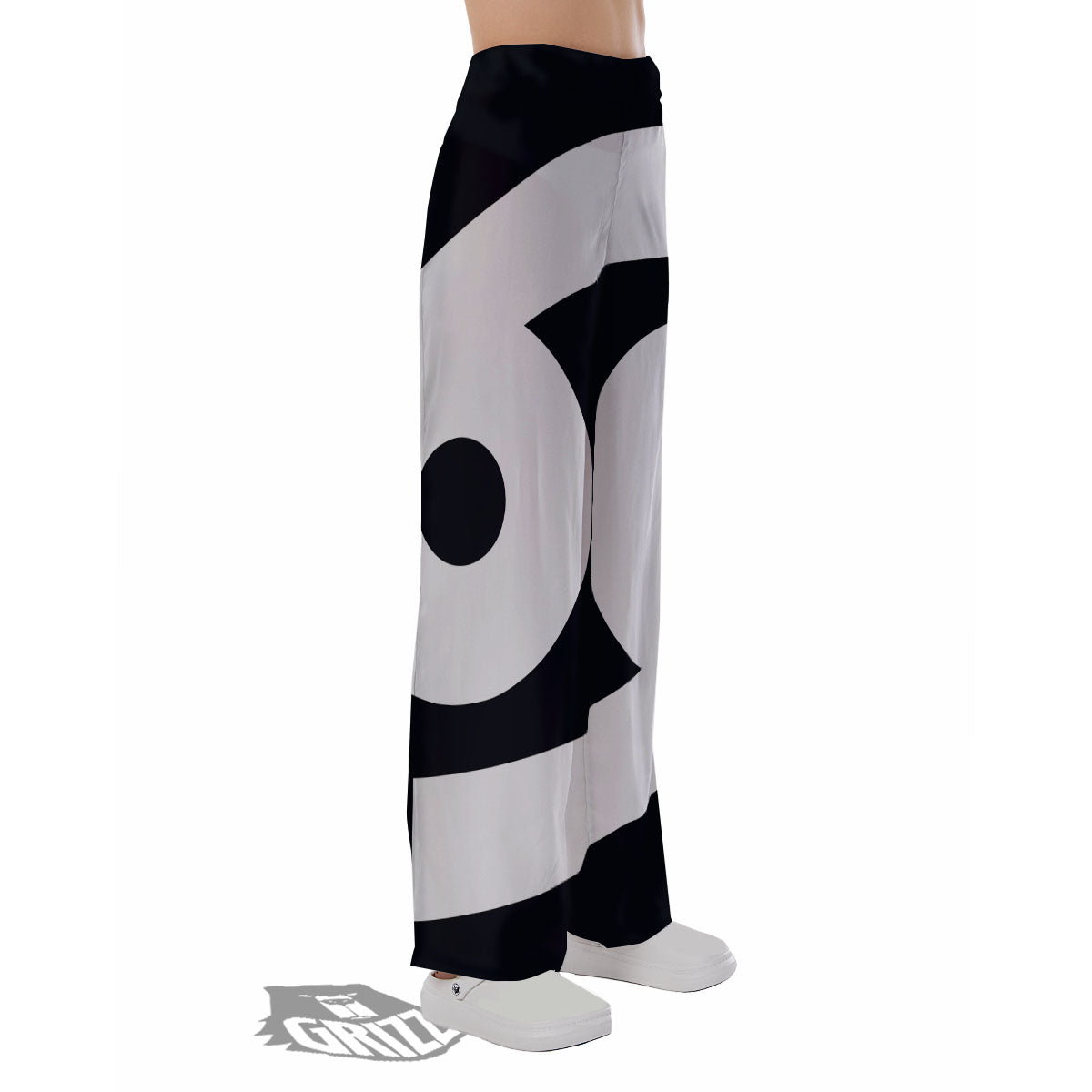 Cancer Sign White And Black Print Pajama Pants-grizzshop