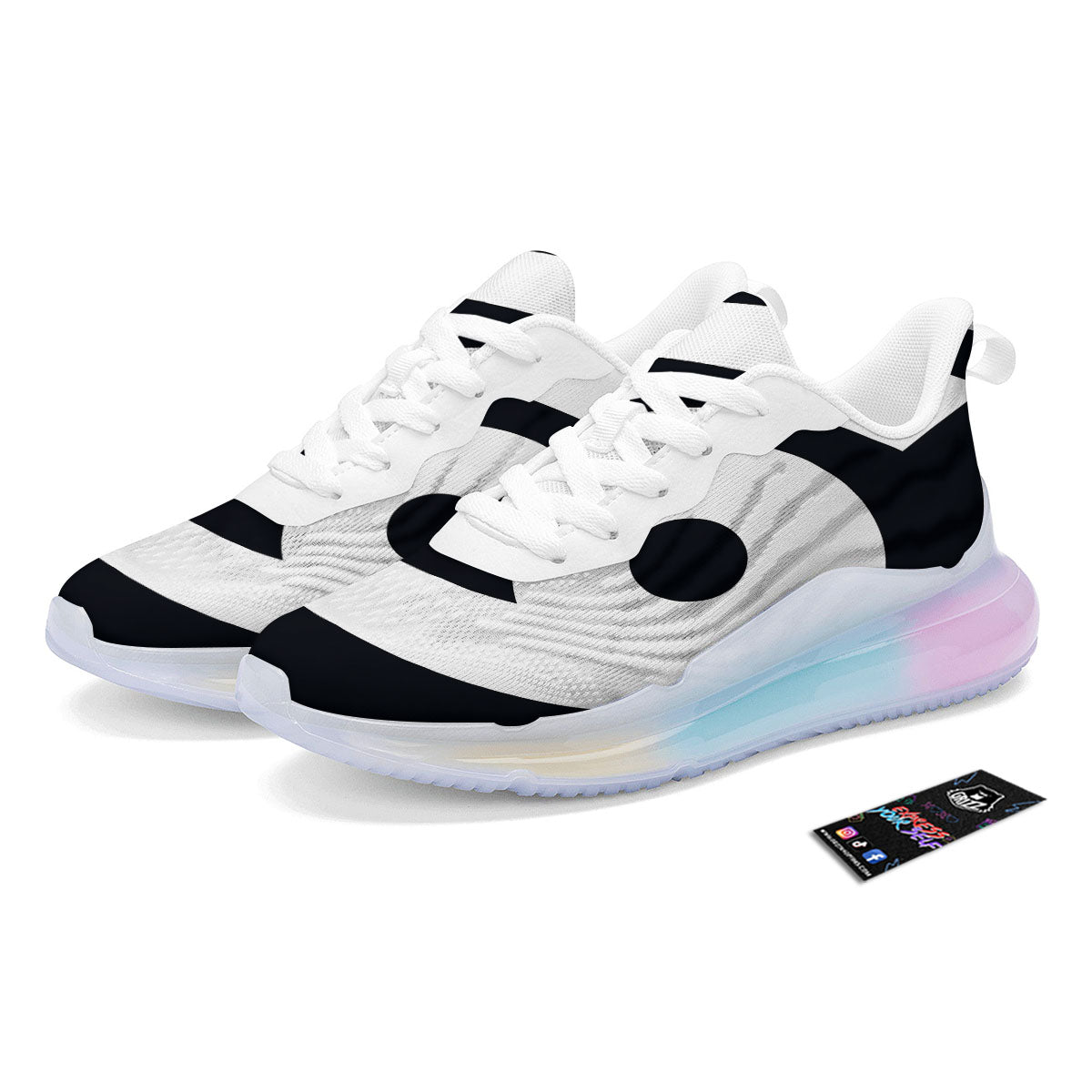 Cancer Sign White And Black Print Running Sneakers-grizzshop