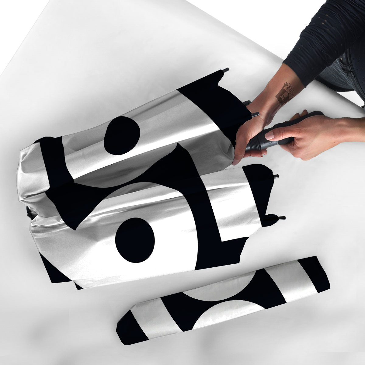 Cancer Sign White And Black Print Umbrella-grizzshop