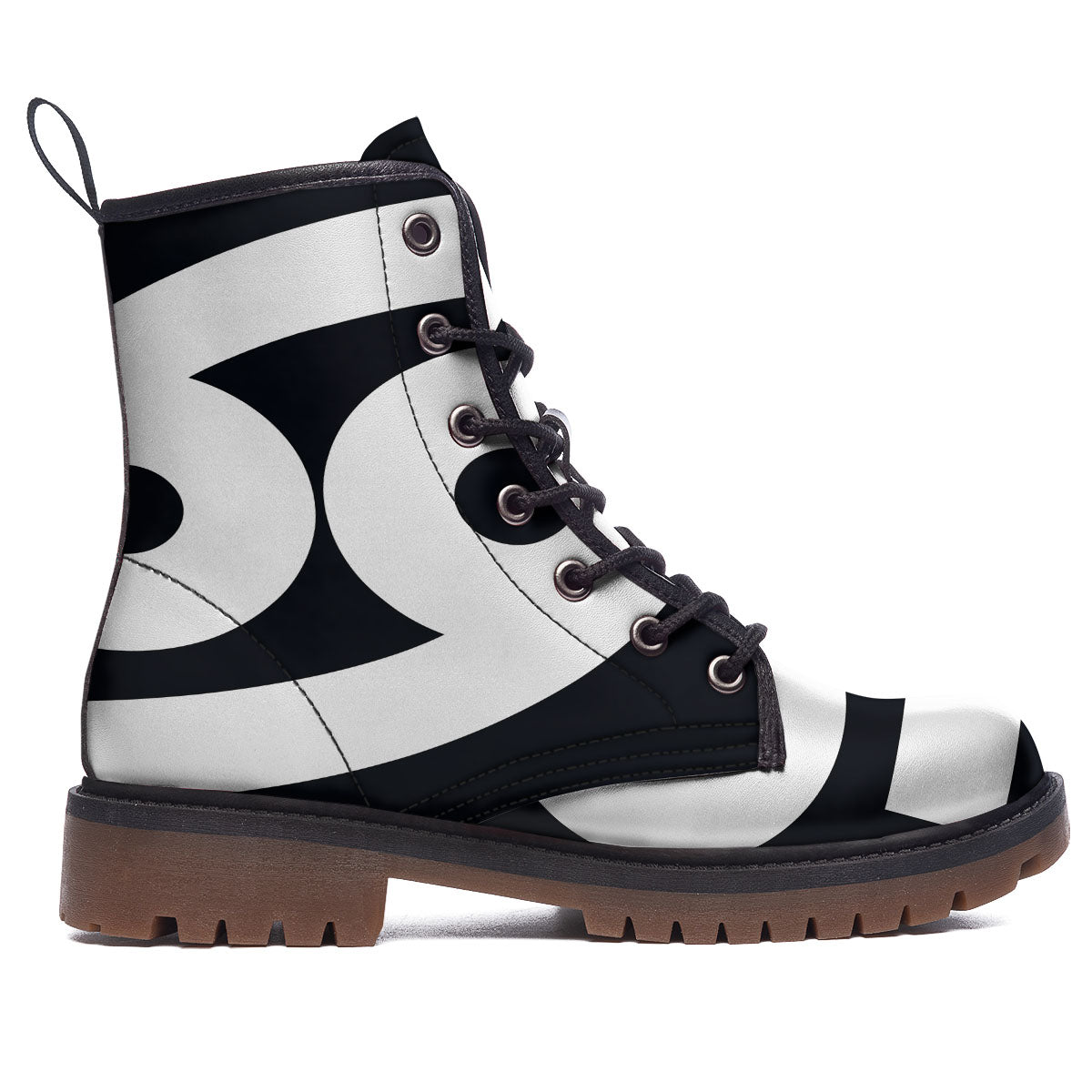 Cancer Sign White And Black Print Work Boots-grizzshop