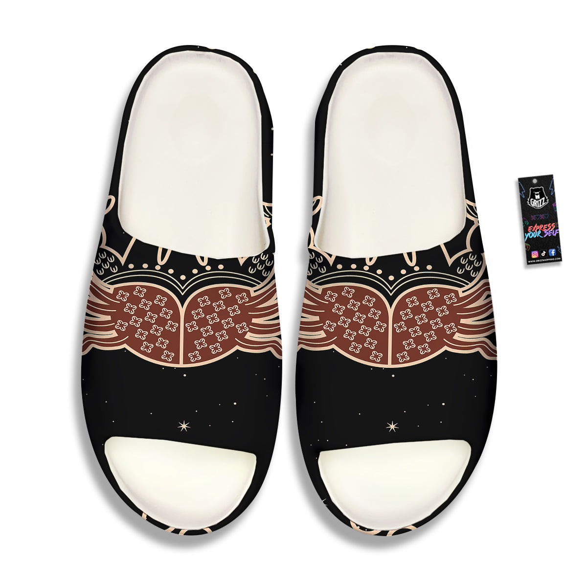 Cancer Constellation Print Sandals-grizzshop