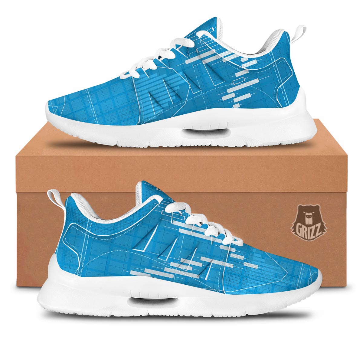 Candlestick Stock Market Print Tennis Shoes-grizzshop