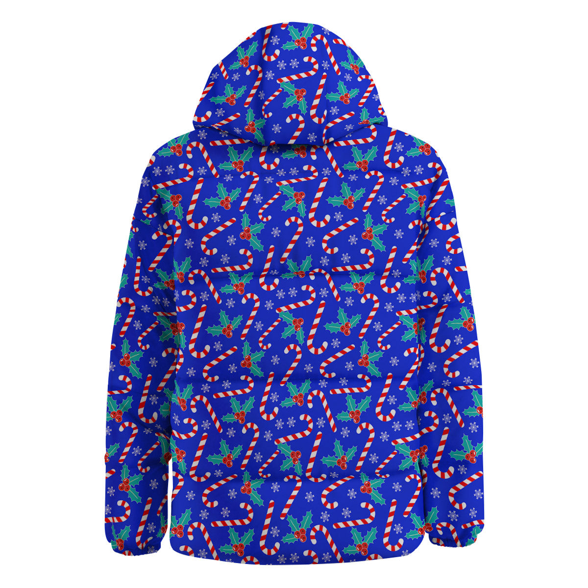 Candy And Christmas Berry Print Pattern Down Jacket-grizzshop