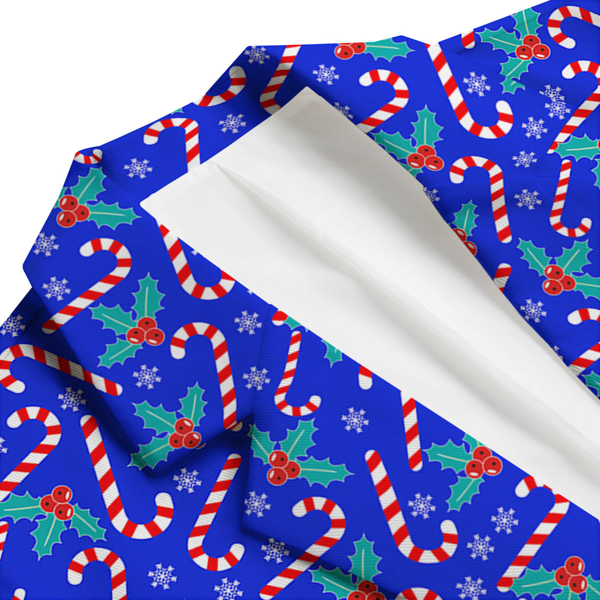 Candy And Christmas Berry Print Pattern Men's Blazer-grizzshop