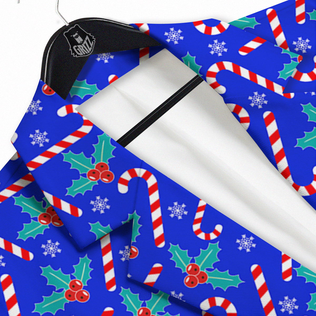 Candy And Christmas Berry Print Pattern Men's Sport Coat-grizzshop