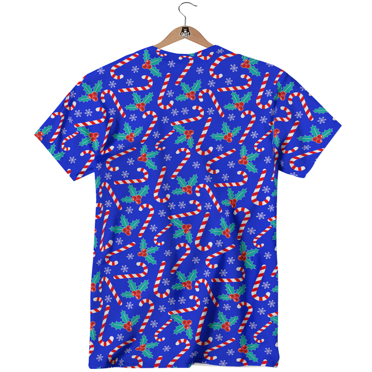 Candy And Christmas Berry Print Pattern T-Shirt-grizzshop