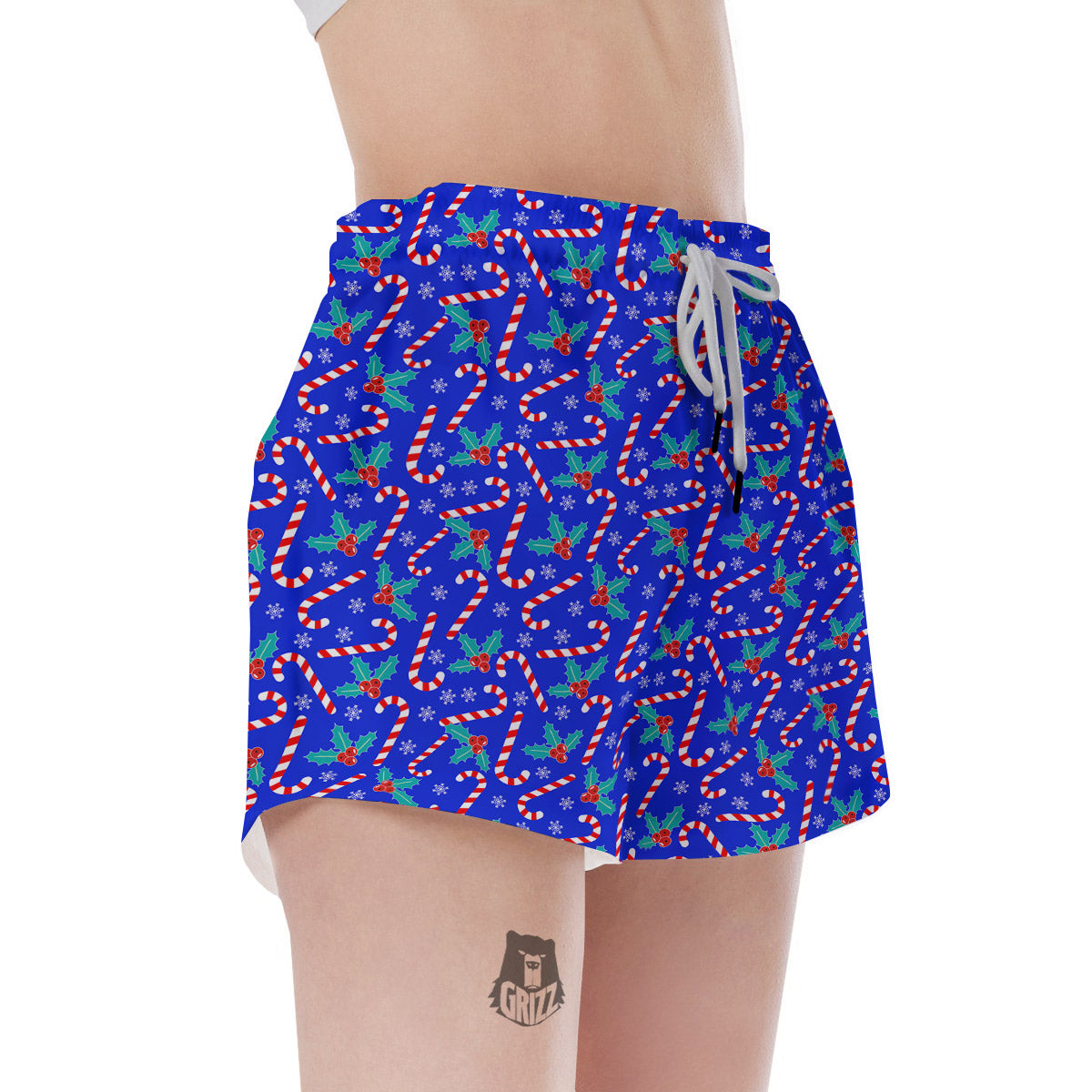 Candy And Christmas Berry Print Pattern Women's Shorts-grizzshop
