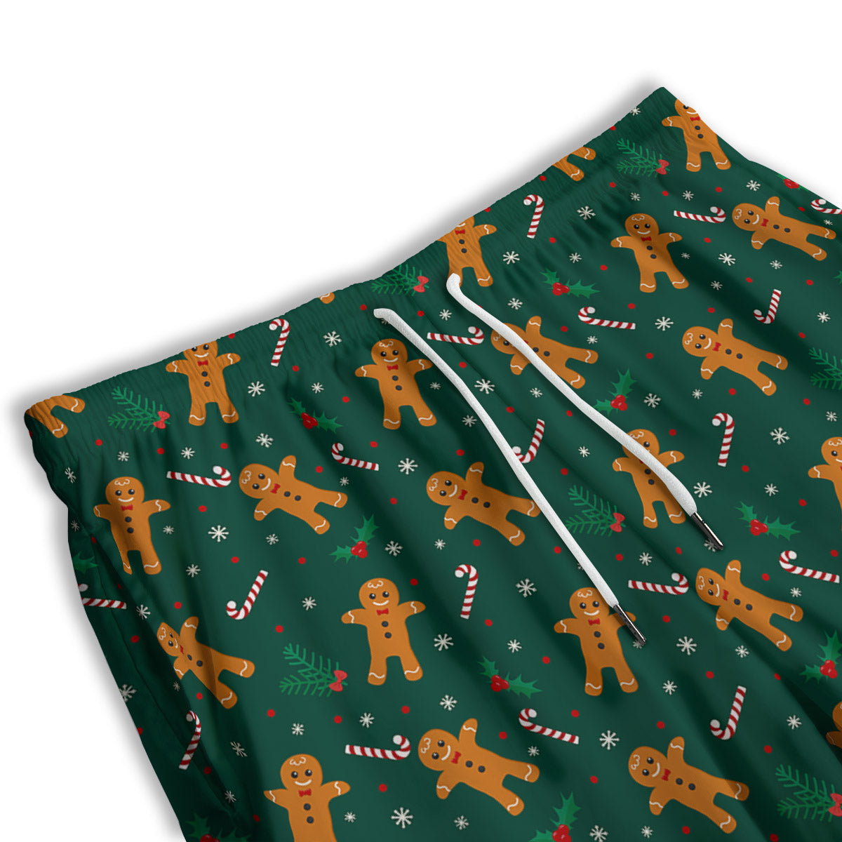 Candy And Christmas Cookie Print Pattern Men's Athletic Shorts