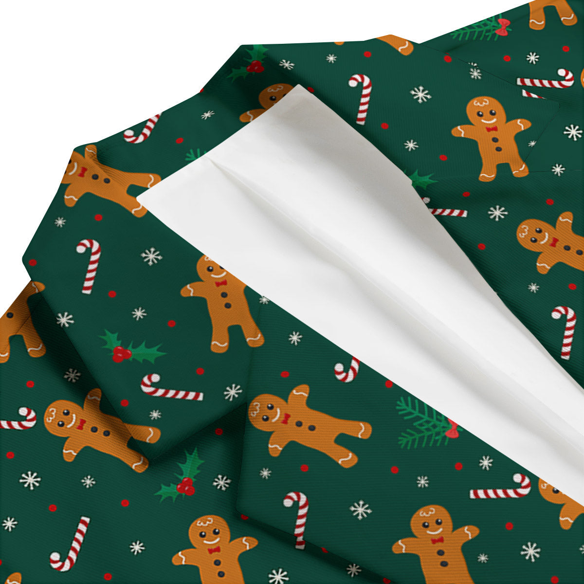 Candy And Christmas Cookie Print Pattern Men's Blazer-grizzshop