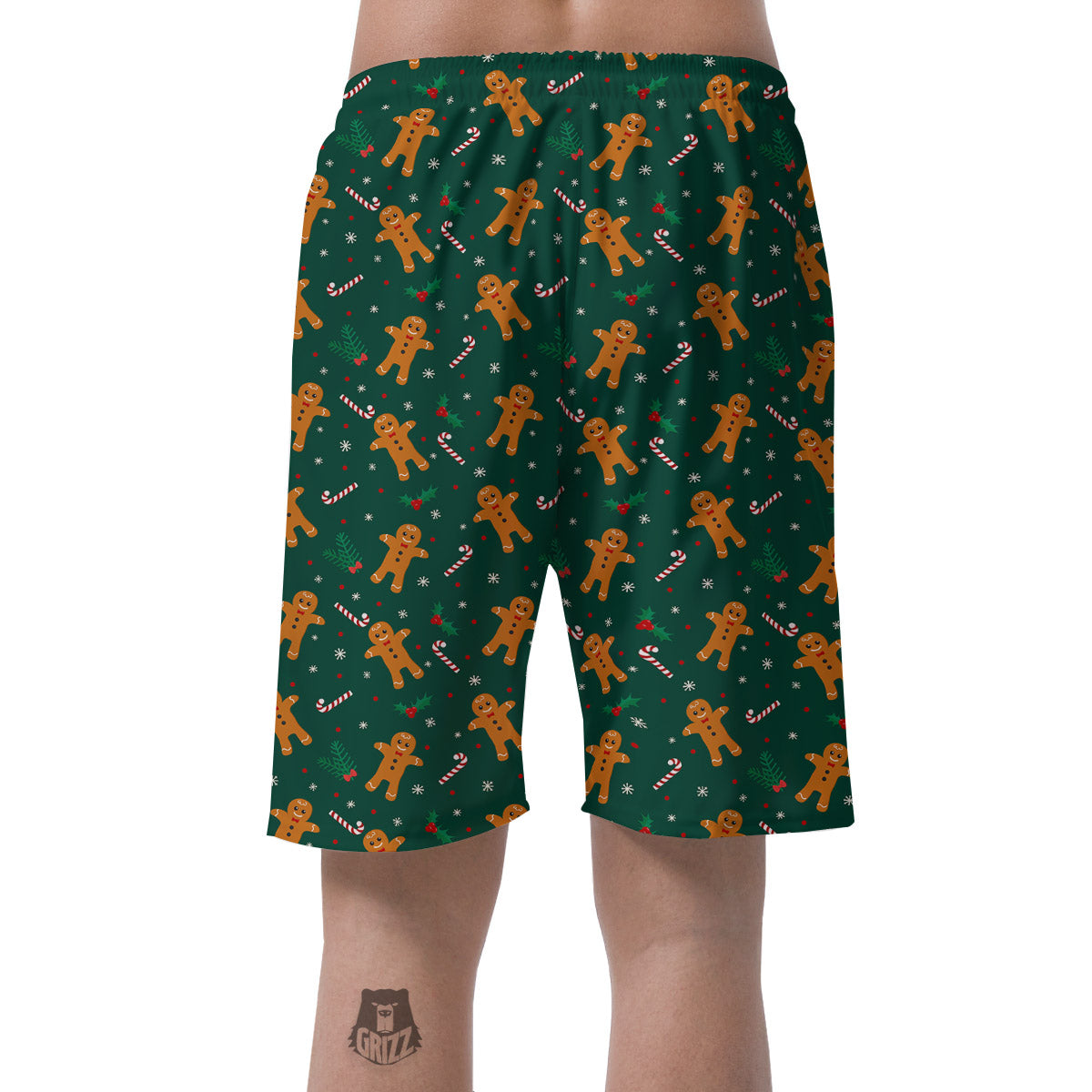 Candy And Christmas Cookie Print Pattern Men's Shorts-grizzshop