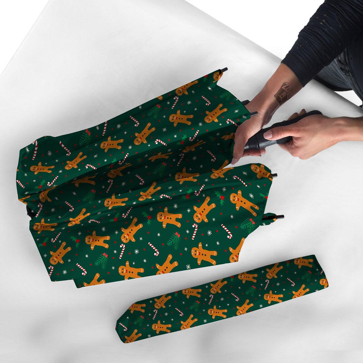 Candy And Christmas Cookie Print Pattern Umbrella-grizzshop