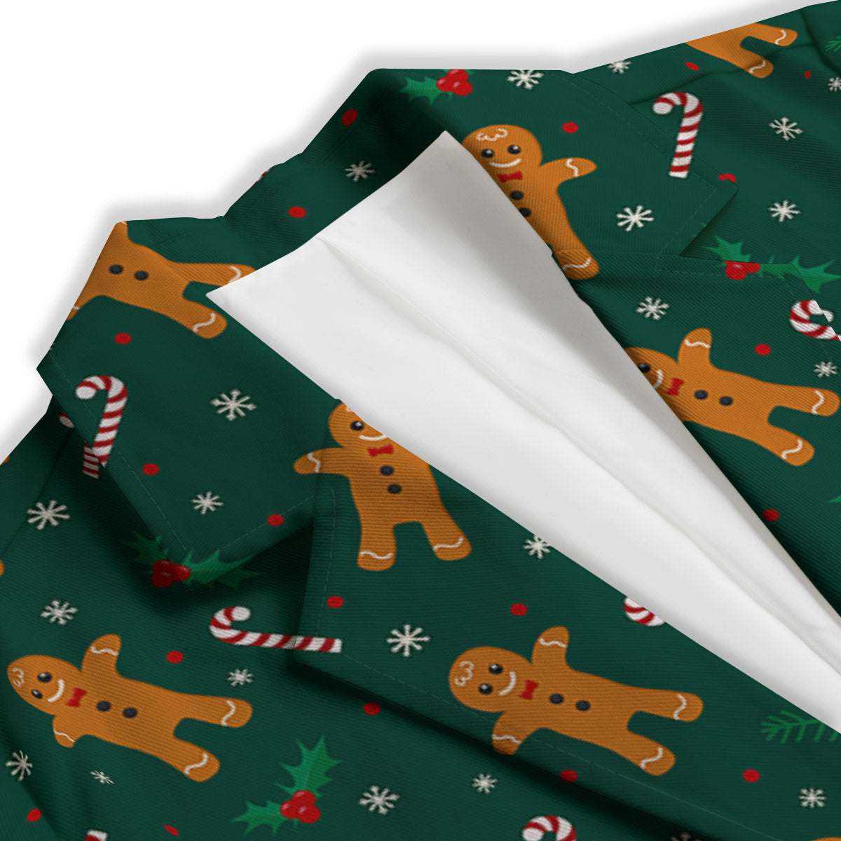 Candy And Christmas Cookie Print Pattern Women's Blazer-grizzshop