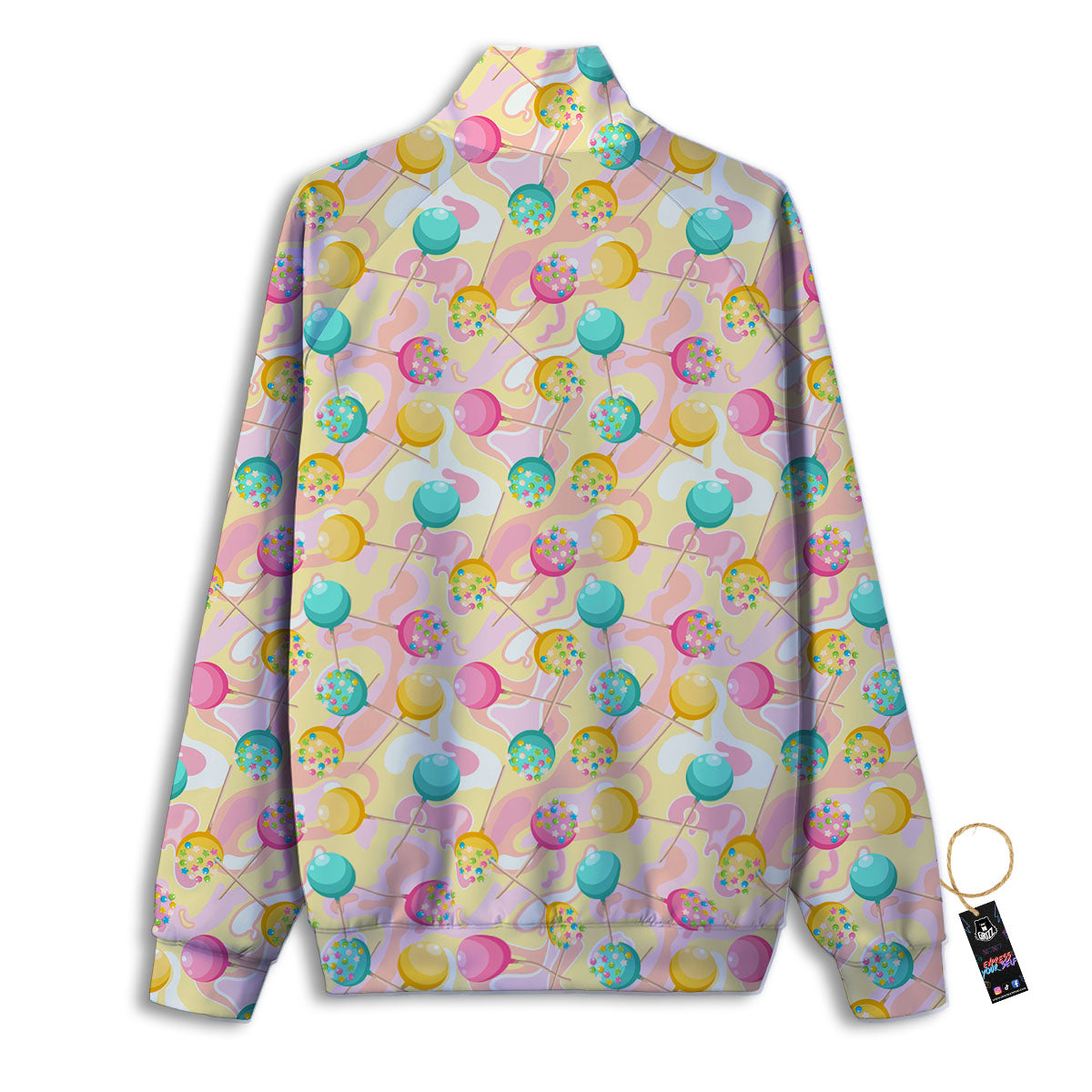 Candy And Colorful Lollipop Print Track Jacket-grizzshop