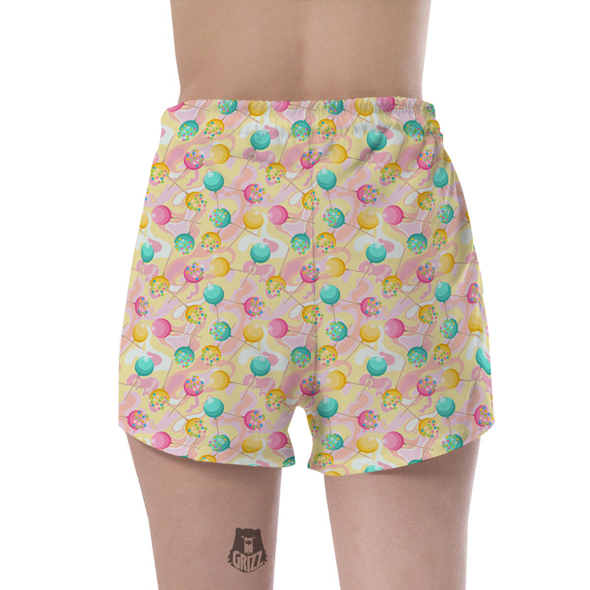 Candy And Colorful Lollipop Print Women's Shorts-grizzshop