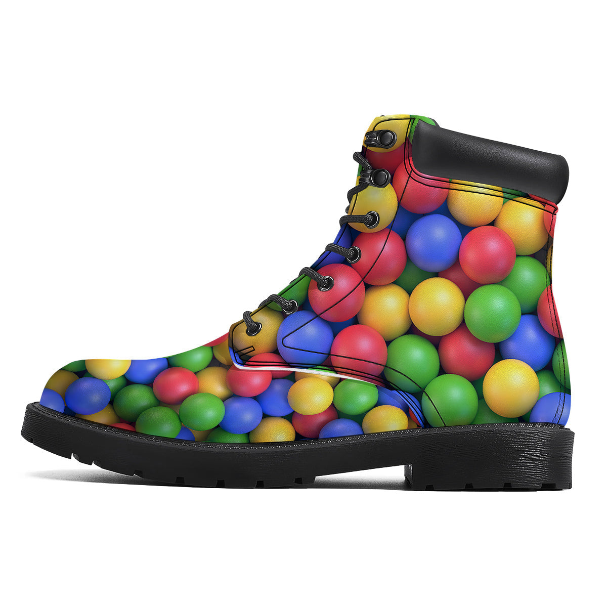 Candy Ball Colorful Print Boots-grizzshop