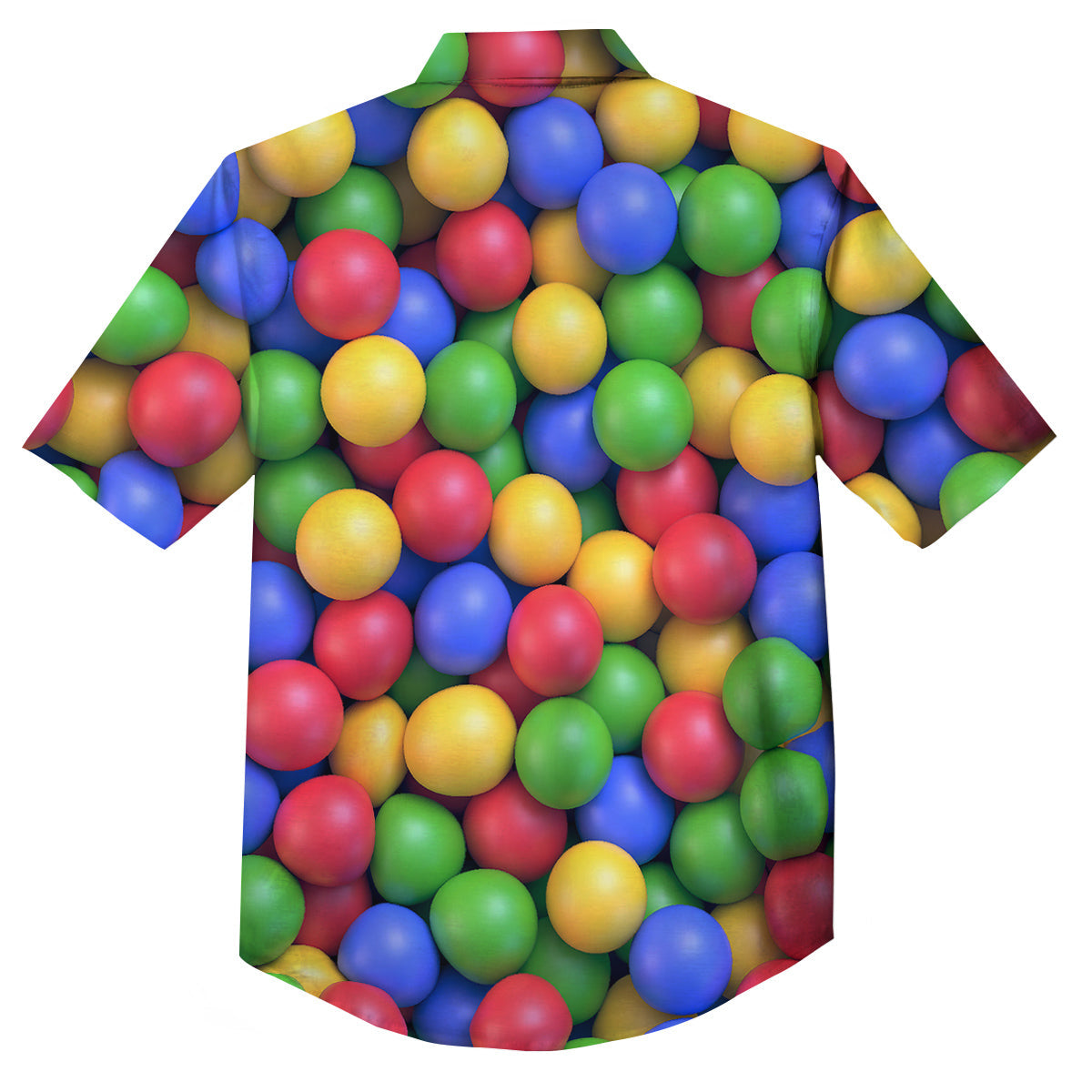 Candy Ball Colorful Print Button Up Shirt-grizzshop