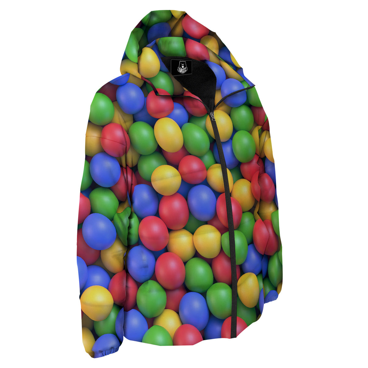Candy Ball Colorful Print Down Jacket-grizzshop