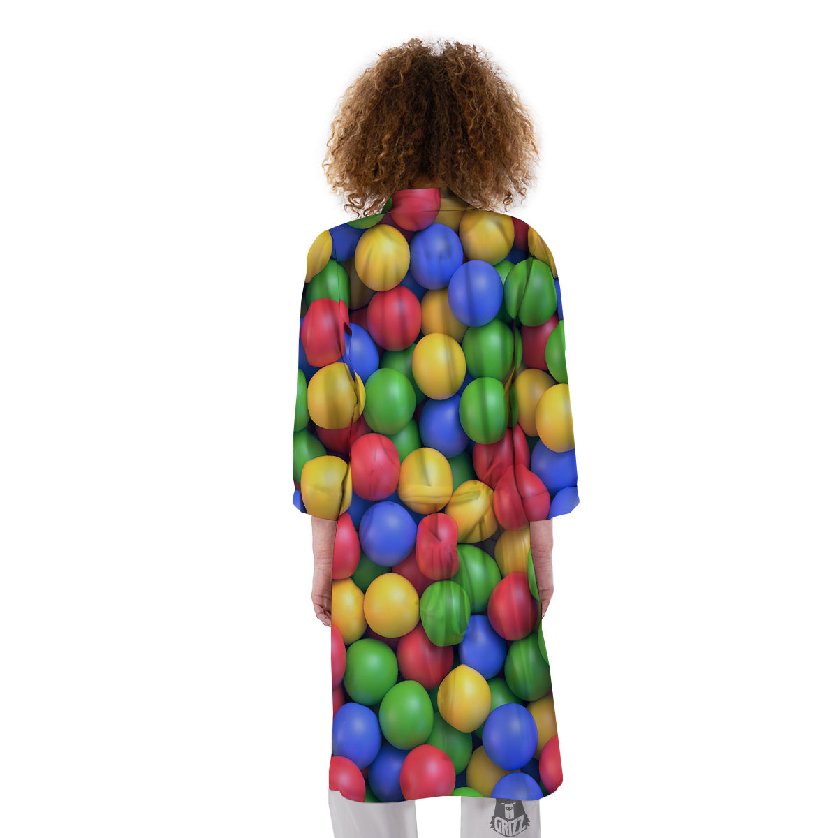 Candy Ball Colorful Print Kimono-grizzshop