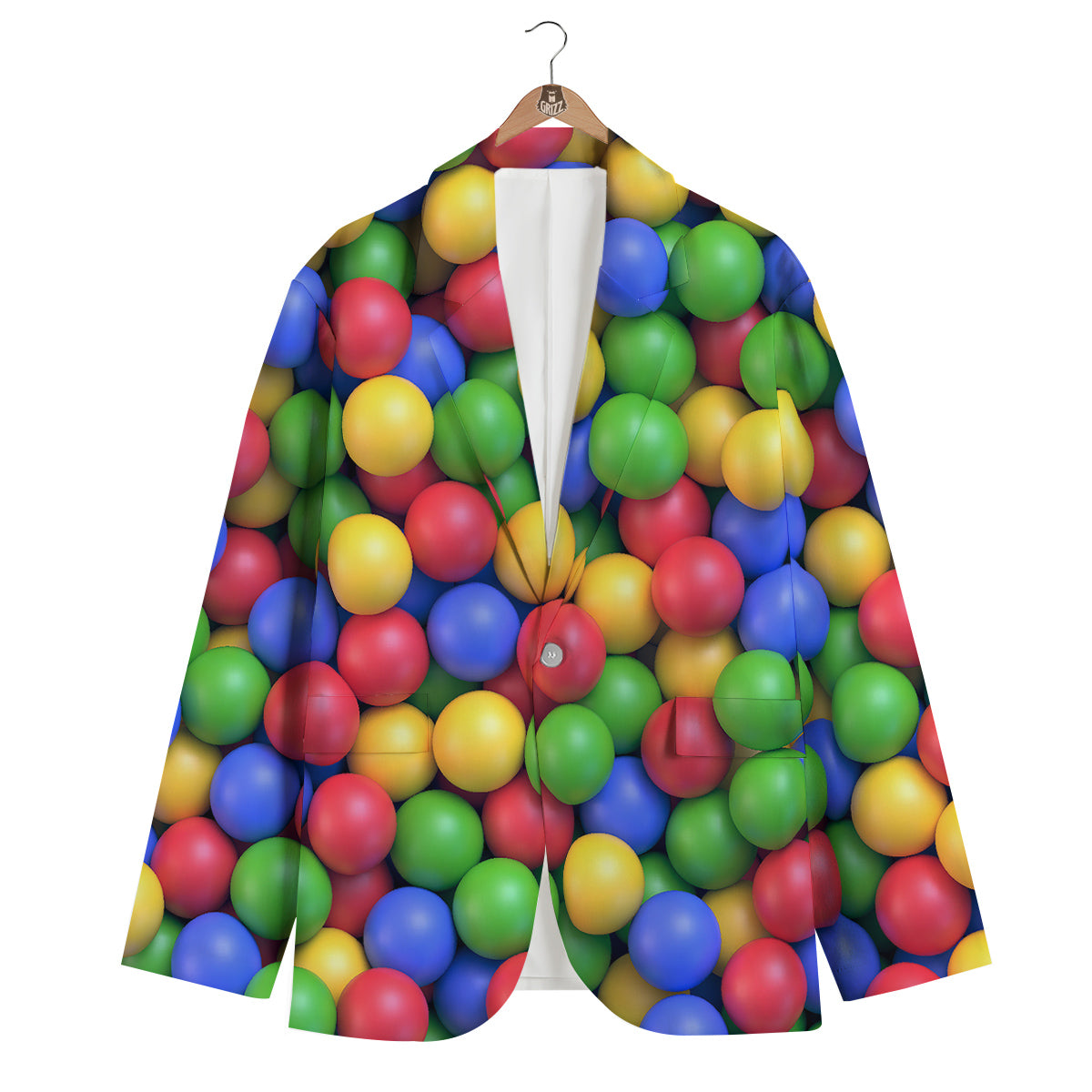 Candy Ball Colorful Print Men's Blazer-grizzshop