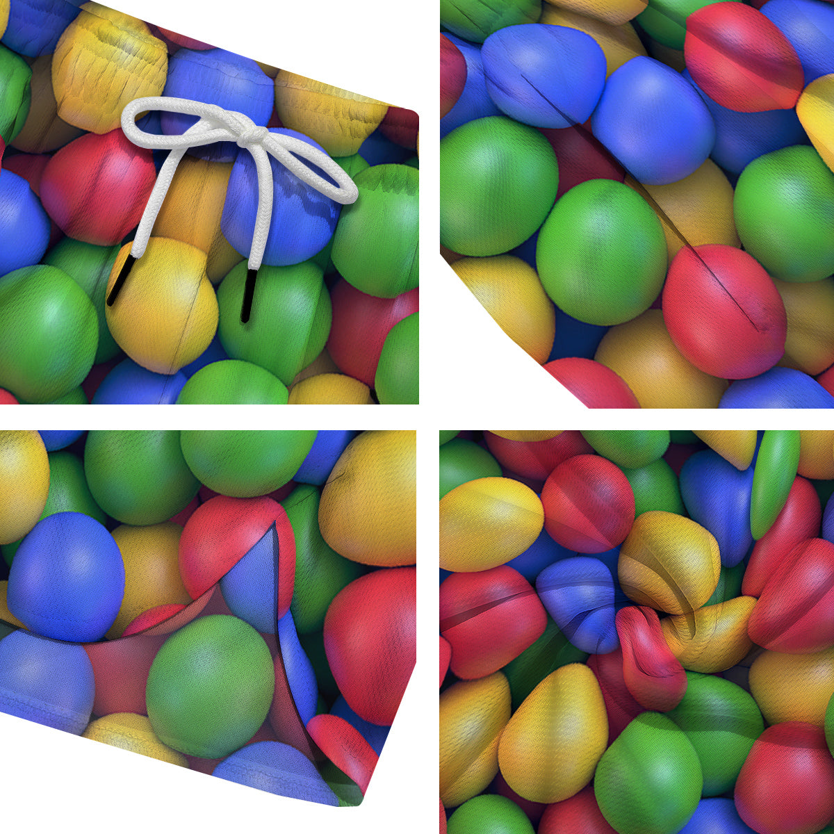 Candy Ball Colorful Print Men's Running Shorts-grizzshop