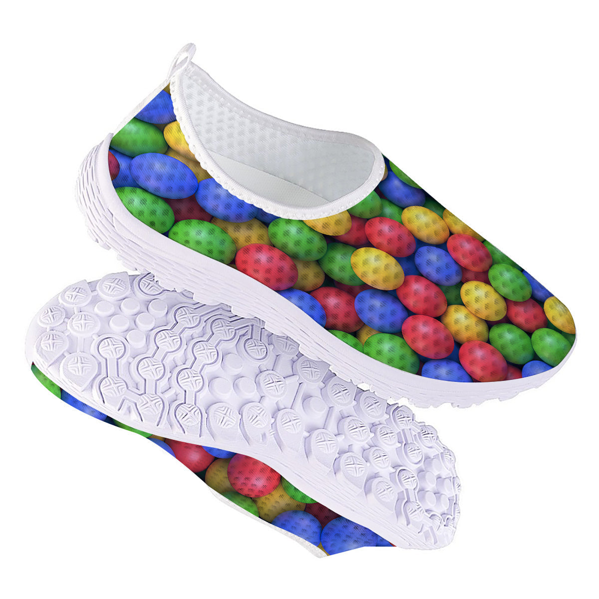 Candy Ball Colorful Print Nurse Shoes-grizzshop