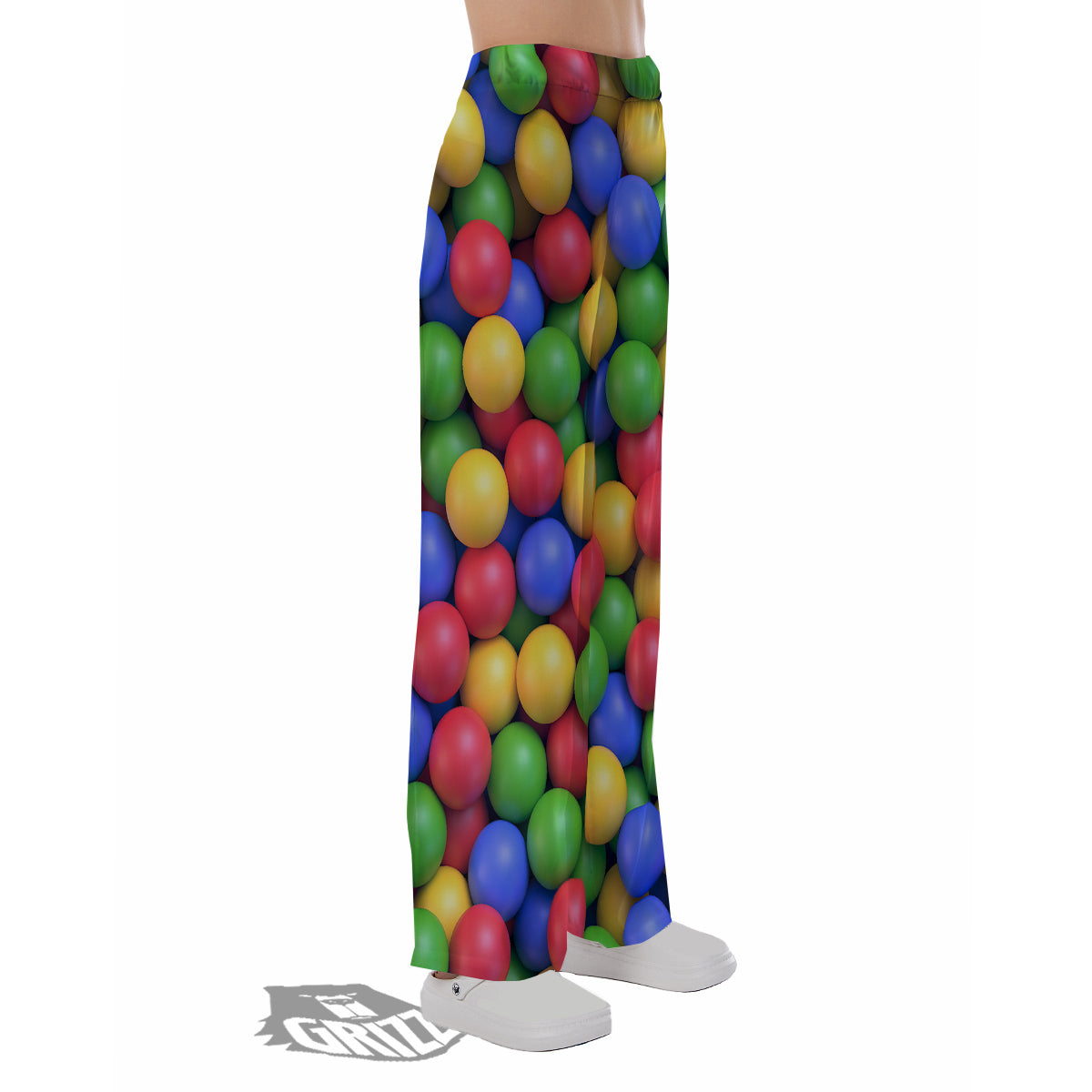 Candy Ball Colorful Print Pajama Pants-grizzshop