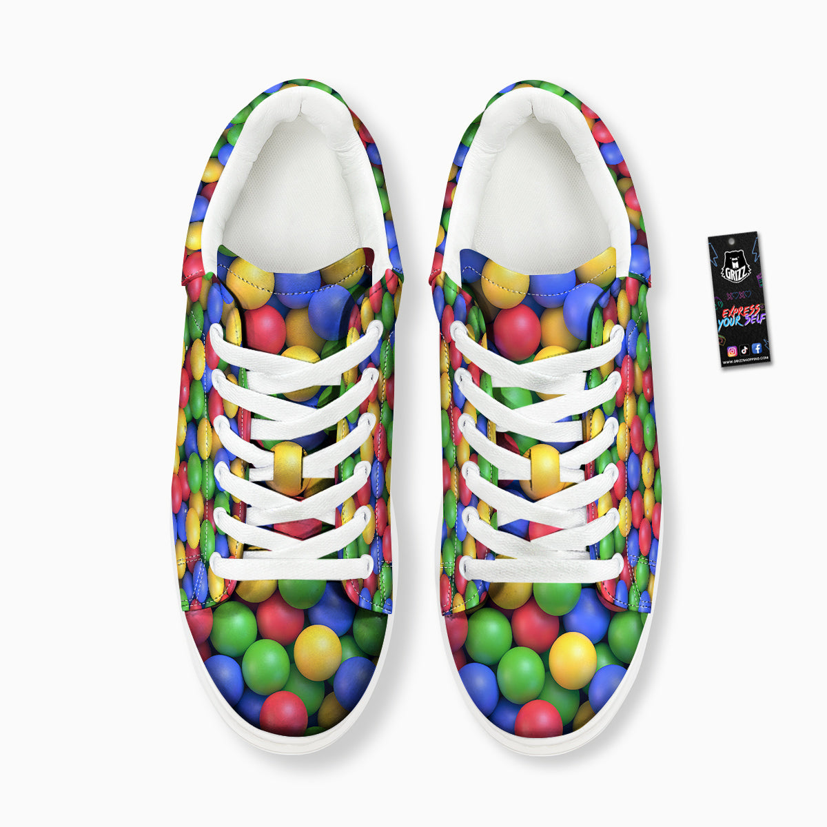 Candy Ball Colorful Print Platform Shoes-grizzshop